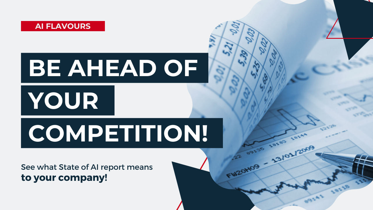 Making the point that state of ai report allows to be ahead of the competition