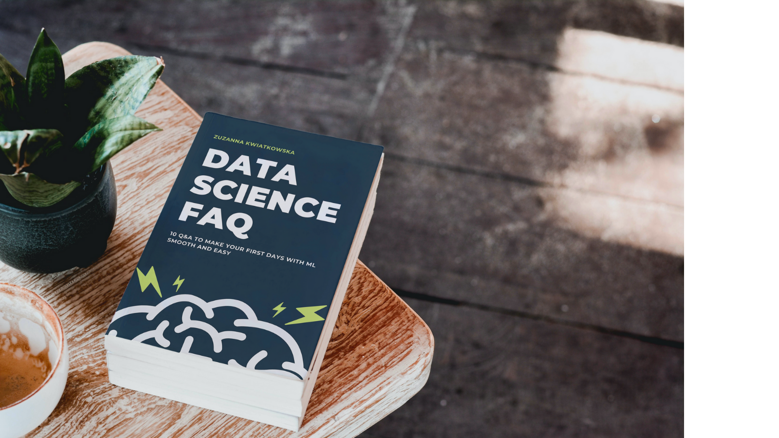 Photo of a book titled Data Science FAQ by Zuzanna Kwiatkowska