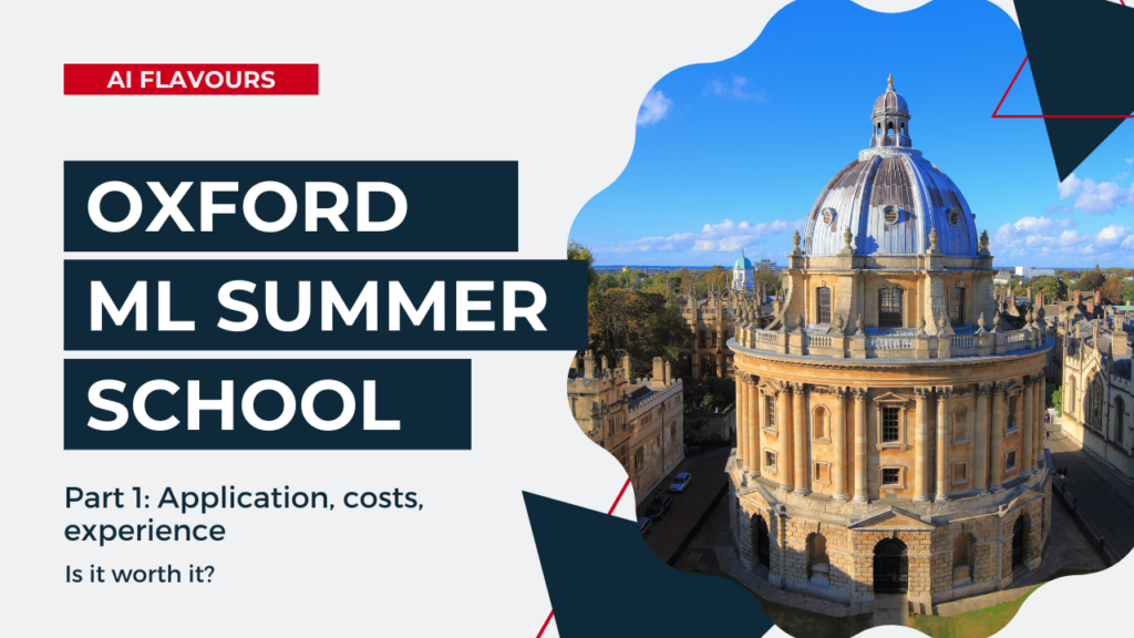 Large text "Oxford Machine Learning Summer School" with a photo of Oxford